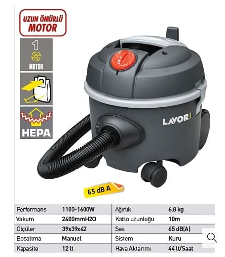 Lavor SILENT FR Vakum Elektrik Süpürgesi