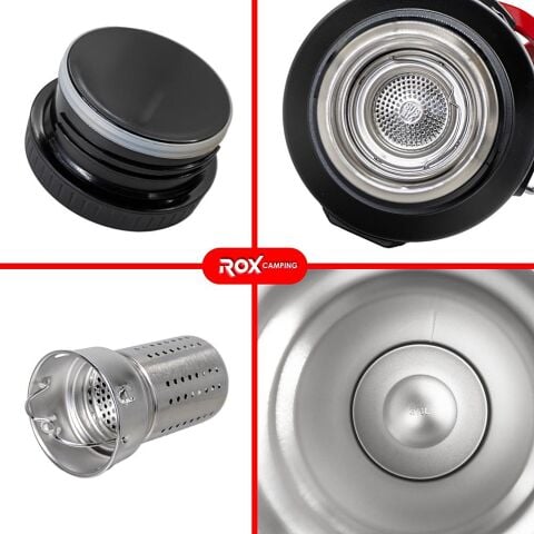 ROX Camping 1.5 Litre Paslanmaz Çelik Termos – Isı Dayanımlı, Sıcak & Soğuk İçecek Koruyucu Outdoor Termos