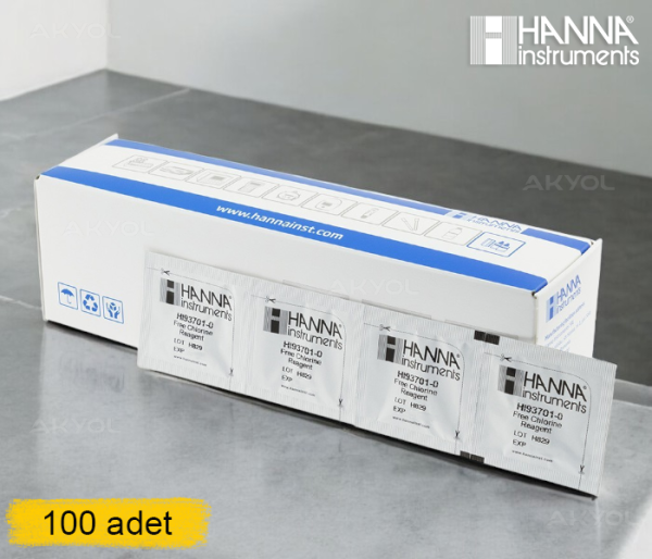 Hanna Serbest Klor Ölçüm Reaktifi HI93701-0 - 25 Testlik Paket