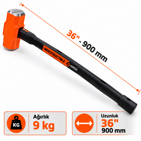 Groz SHID/20/36 Fiber Saplı Balyoz 9 kg.