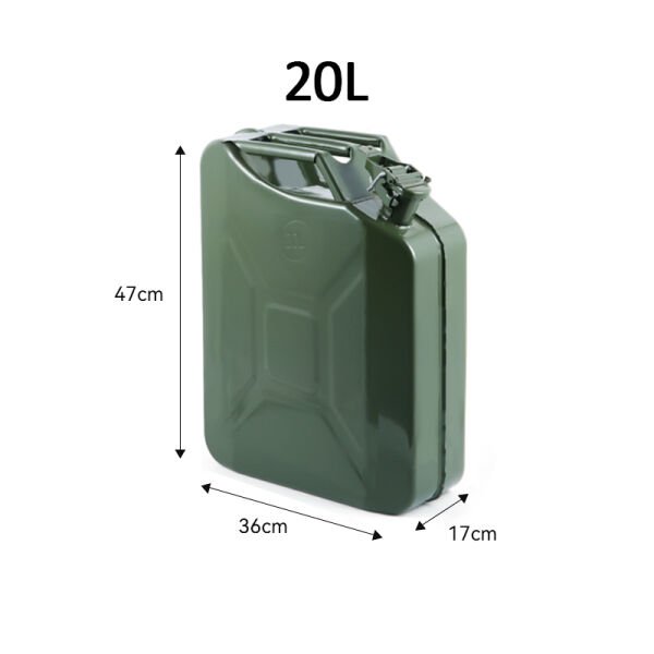Maxser 20 Litre Metal Yakıt Bidonu Çelik Jerrycan Benzin Mazot