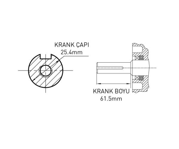 Kama By Reis KDK1100FE Dizel Motor 15Hp Marşlı Kamalı