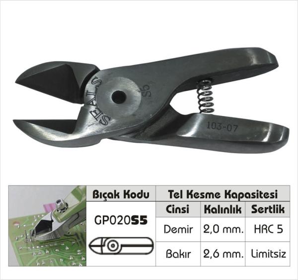 Gison GP020 Uyumlu Metal İçin Yan Keski Yedeği