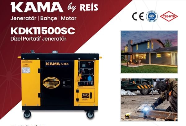 Kama By Reis KDK11500SC Dizel Jeneratör 11 kVa Monofaze