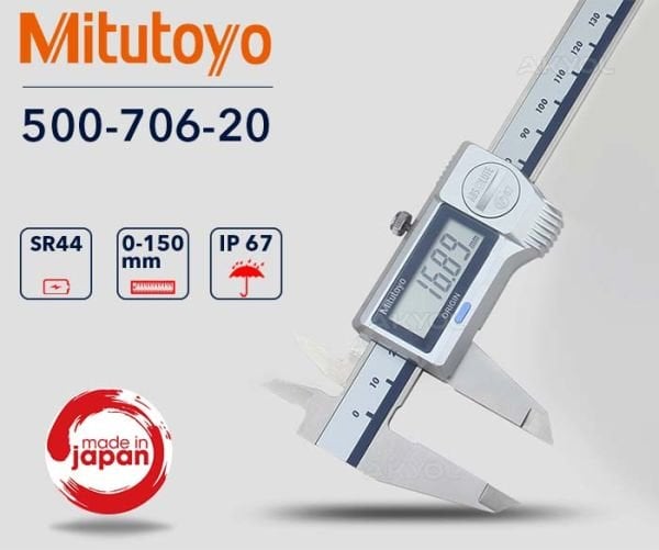 Mitutoyo Su Geçirmez (IP67) Dijital Kumpas 500-706-11