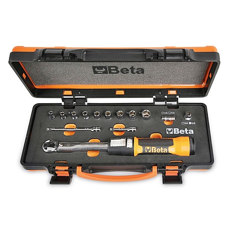 Beta 666/C2 Zero-Reset Tork Anahtarı ve Lokma Takımı 5–25 Nm – 14 Parça
