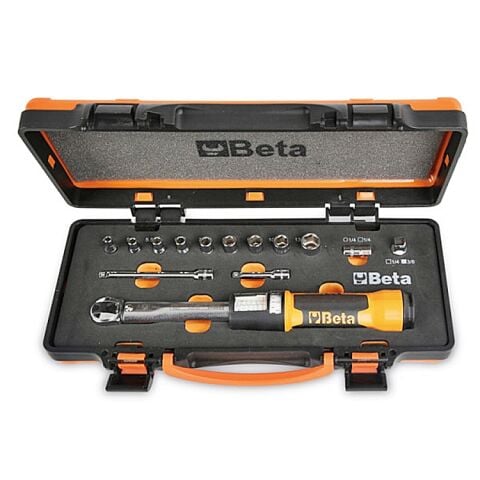 Beta 666/C2 Zero-Reset Tork Anahtarı ve Lokma Takımı 5–25 Nm – 14 Parça