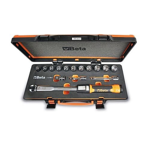 Beta 666/C10X Zero-Reset Tork Anahtarı ve Lokma Takımı 20–100 Nm 1/2″ – 15 Parça