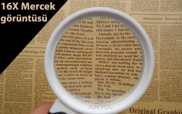 Büyüteç 25616 Değiştirilebilir Mercekli El Tipi