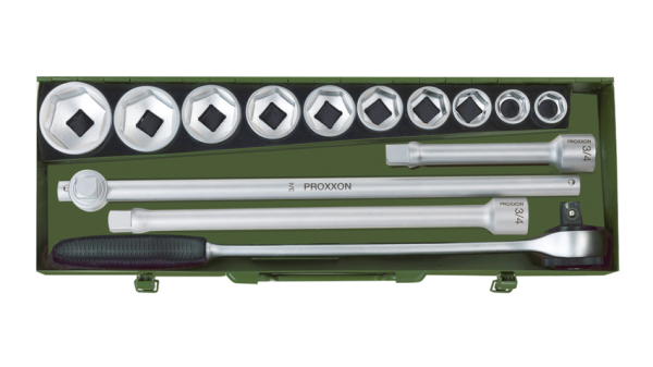 Proxxon 23300 3/4'' Cırcır Kollu 14 Parçalı Lokma Takımı