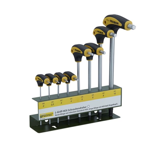 Proxxon 22650 T Saplı Altıgen Allen Anahtar Seti  8 Parça