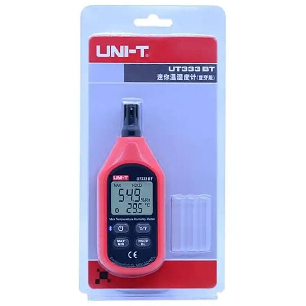 UNI-T UT333BT Bluetooth Mini Sıcaklık ve Nem Ölçer – Dijital Termometre Higrometre, Veri Kayıt Özellikli