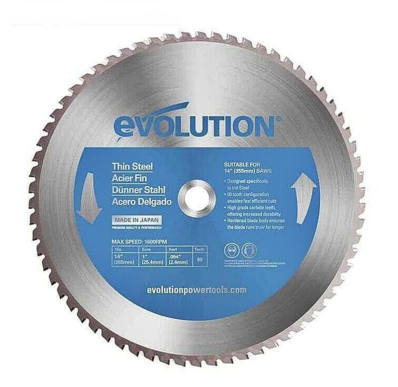 Evolution 355mm Çelik Kesme Testere Bıçağı 90 Diş Tungsten Karbür