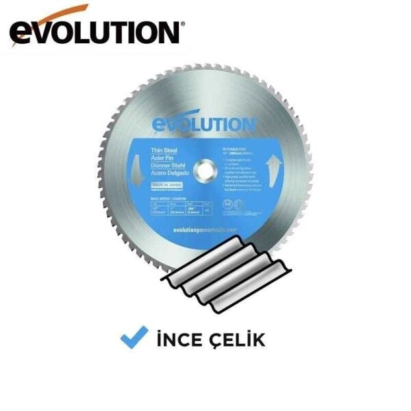 Evolution 355mm Çelik Kesme Testere Bıçağı 90 Diş Tungsten Karbür