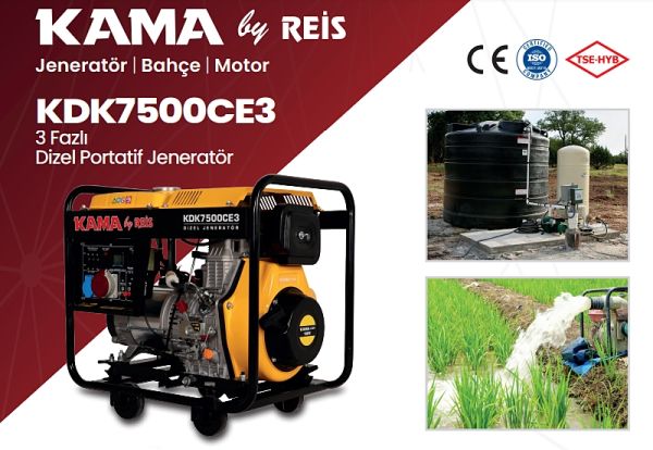 Kama By Reis KDK7500CE3 Dizel Jeneratör 6.9 kVA Trifaze
