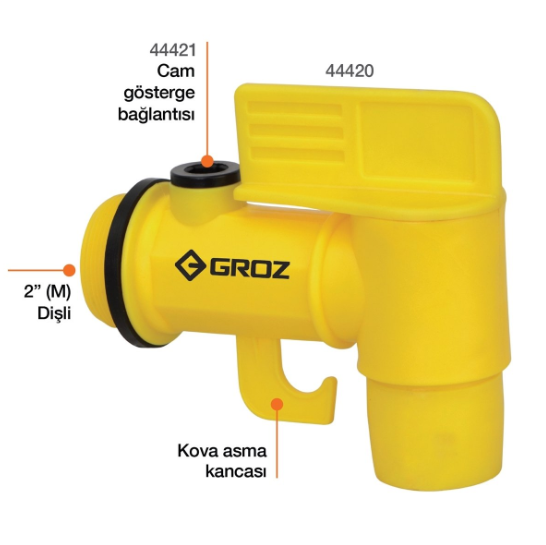 Groz FAU/0-2 Varil Boşaltma Musluğu 2''