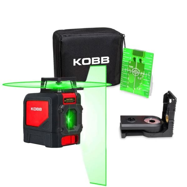 KOBB KBL30G Yatay 360° ve Dikey Otomatik Hizalamalı Yeşil Çapraz Çizgi Lazer Distomat 25 Mt