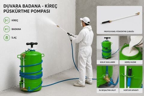 Eryıl Badana Pompası 30 Lt Elle Basmalı – Profesyonel Boya Badana İlaç Atma Pompası