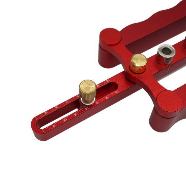 Alüminyum Kavela Delik Merkezleme Kılavuzu | 6-8-10 mm Ahşap Delik Hizalama Aparatı | Rox Wood 0041