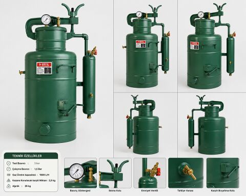 Eryıl Üstten Sepetli Karpit Kazanı 2,5 Kg – Profesyonel Güçlü ve Verimli Karpit Ocağı