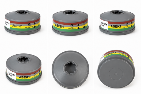 Max Safety YYM-100 Yarım Yüz Maskesi İçin ABEK - 1 Filtre