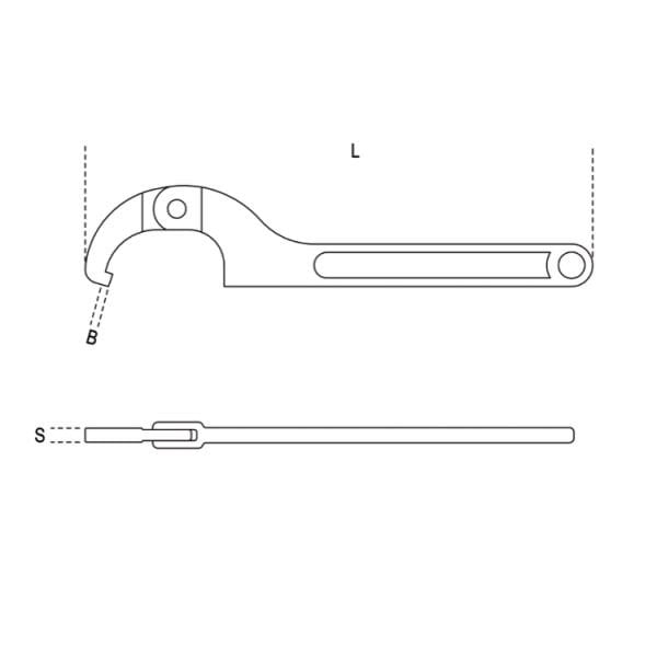 Beta 99SQ Ayarlı Tırnaklı Ay Anahtar 80-120mm