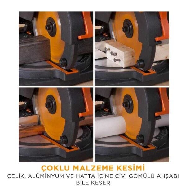 Evolution R210CMS Bileşik Gönye Kesme Makinesi 210 mm | 1200 W, 2750 Dev/Dak Profesyonel