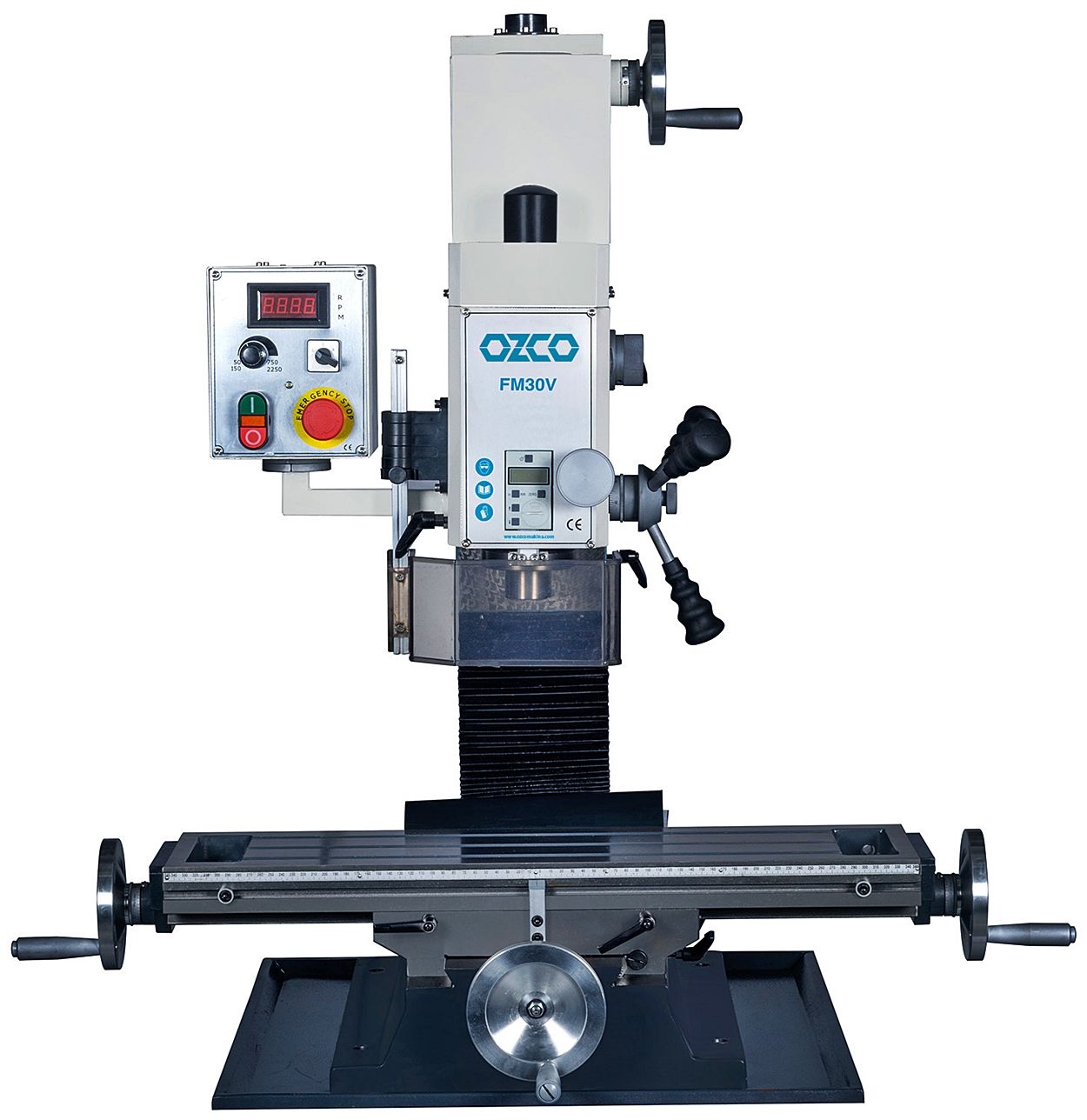 Ozco FM30V Masaüstü Freze Makinası Sağ/Sol Dönüş 32 mm