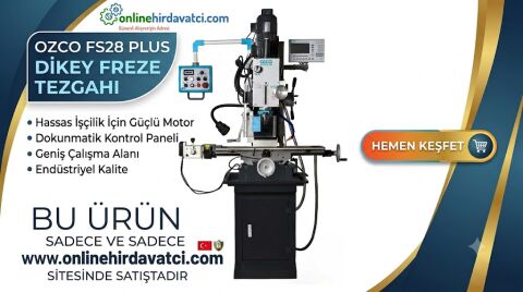 Ozco FS28 PLUS Masaüstü Tezgah Freze Makinası 32 mm