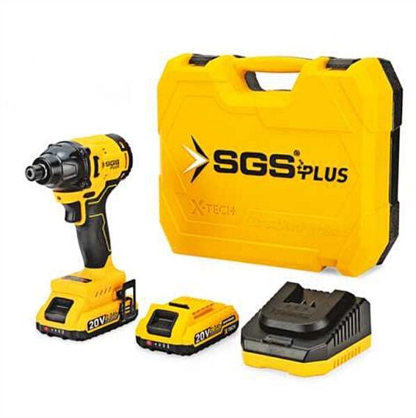 SGS SGS5500 20 V Akülü Darbeli Vidalama Seti – Kömürsüz Motor 330 Nm Tork-2×2.0 Ah