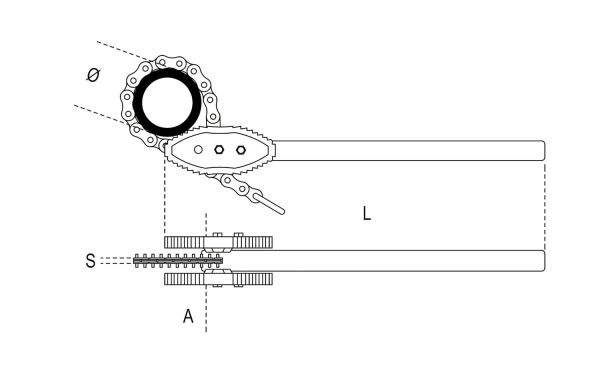 Beta 386A/6 Zincirli Boru Anahtarı 12''