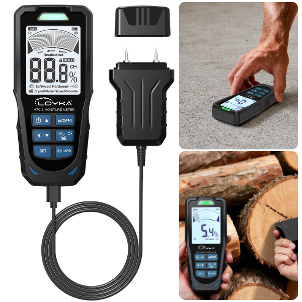MTC-3 2-in-1 Nem Ölçer Manyetik ve İğne Problu | Ahşap Beton Nem Ölçüm Cihazı