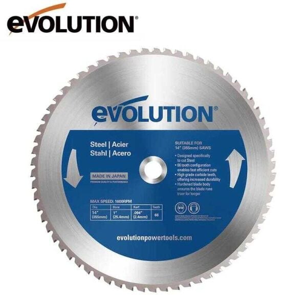 Evolution Çelik Testere Bıçağı 355 mm | Profesyonel Profesyonel Hassas Metal Kesim