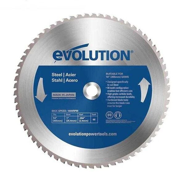 Evolution 355mm Çelik Kesme Testere Bıçağı 66 Diş Tungsten Karbür