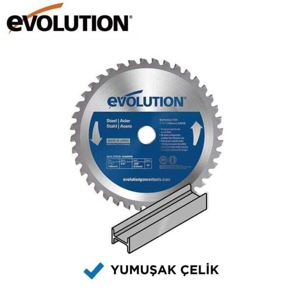 Evolution 355mm Çelik Kesme Testere Bıçağı 66 Diş Tungsten Karbür