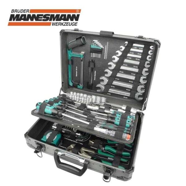 Mannesmann 29079 Alüminyum Çantalı Profesyonel Alet Seti 133 Parça | Lokma Anahtar & El Aletleri Komple Set