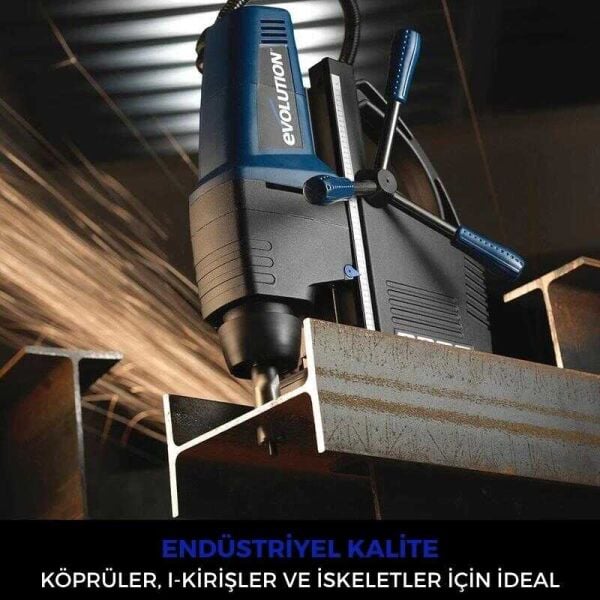 Evolution EVO42 Profesyonel Manyetik Matkap 42 mm- Güçlü Endüstriyel Delici 1200W
