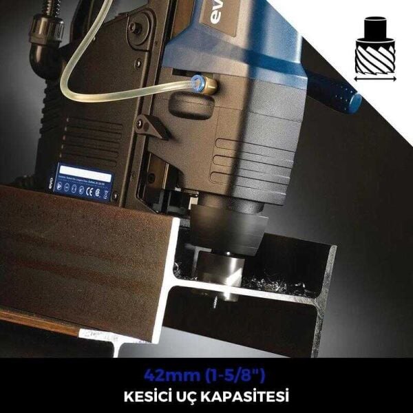Evolution EVO42 Profesyonel Manyetik Matkap 42 mm- Güçlü Endüstriyel Delici 1200W