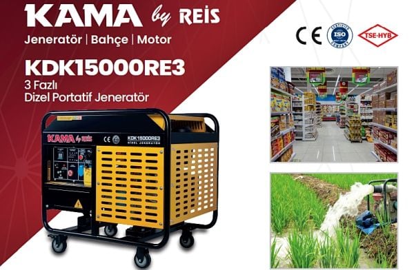 Kama By Reis KDK15000RE3 Dizel Jeneratör 15kVA
