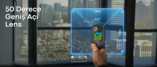 HIKMICRO Eco-V Termal Kamera 96×96 IR Çözünürlük | Endüstriyel Isı Tespiti