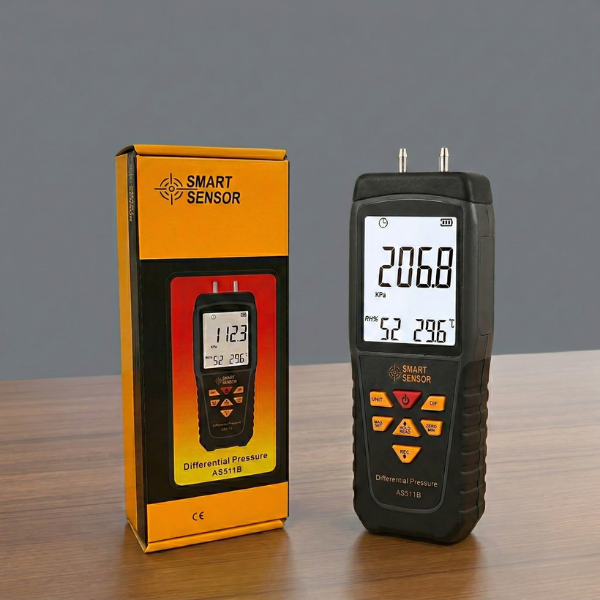 Smart Sensor AS511B Dijital Fark Basınç Manometresi 29.9 PSI | Diferansiyel Basınç Ölçümü