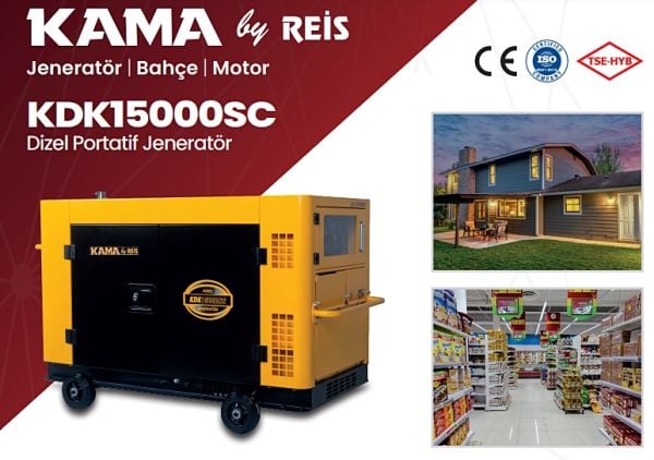 Kama By Reis KDK15000SC Dizel Jeneratör 15 kVA Monofaze
