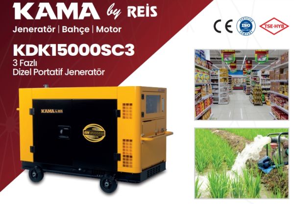 Kama By Reis KDK15000SC3 Dizel Jeneratör 15 kVA Trifaze