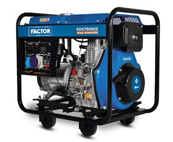 Factor KDK7500CE Monofaze Dizel Jeneratör 6.9 Kva İpli/Marşlı