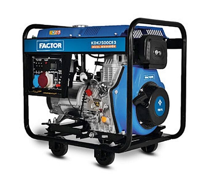Factor KDK7500CE3 Trifaze Dizel Jeneratör 6.9 kVA Marşlı