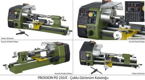 PROXXON 24002 PD250/E Hassas Torna Makinesi – Profesyonel Ahşap & Metal İşleme