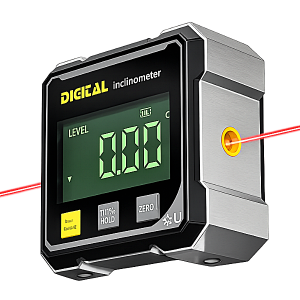 Loyka 5521 Dijital Açı Ölçer ve Eğim Ölçer 4x90° – 0.05° Çözünürlük, Lazerli, Şarjlı Type-C Profesyonel İnklinometre