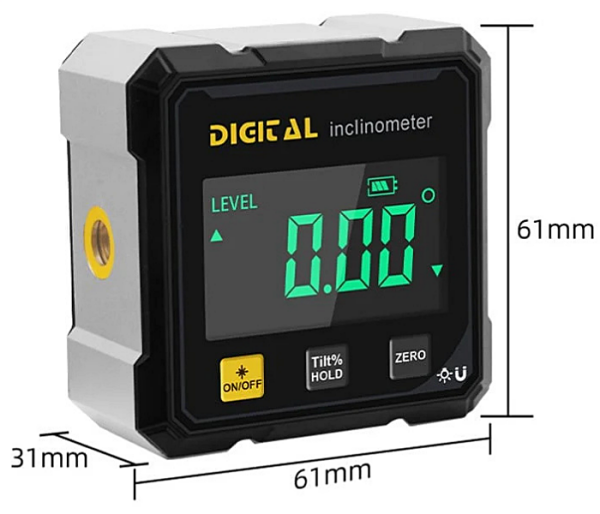 Loyka 5521 Dijital Açı Ölçer ve Eğim Ölçer 4x90° – 0.05° Çözünürlük, Lazerli, Şarjlı Type-C Profesyonel İnklinometre