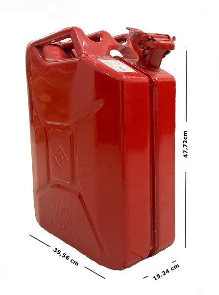 Knc Kırmızı Metal Yakıt Bidonu 20 Litre