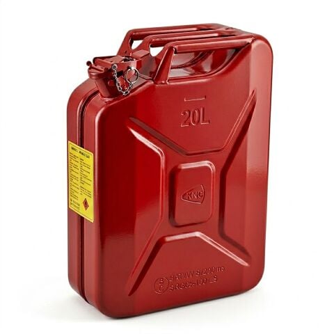 Knc Kırmızı Metal Yakıt Bidonu 20 Litre